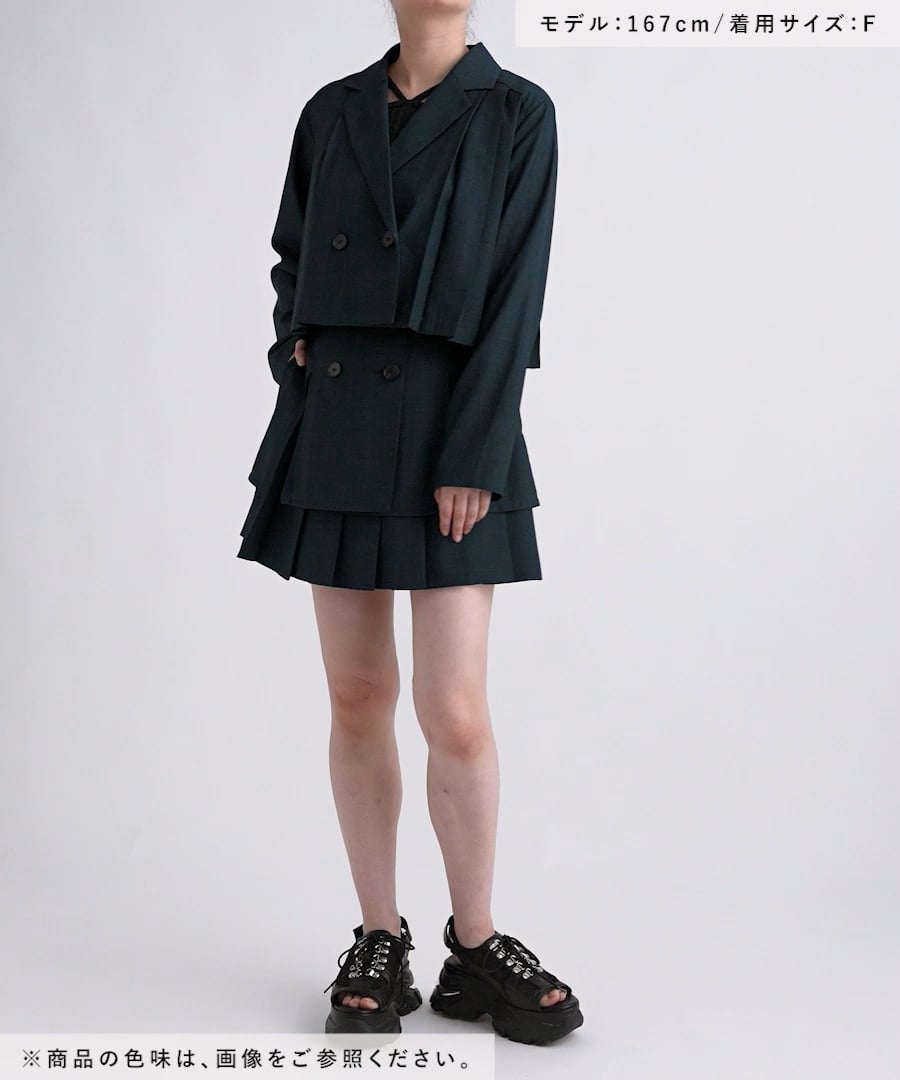 LADIES】2Pメランジショートジャケット＊スカパン | [公式]ハレ（HARE