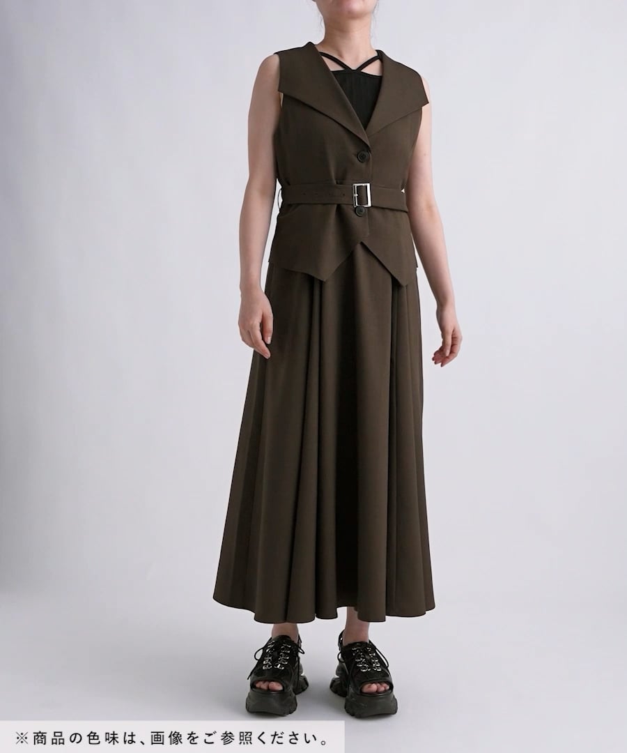 WEB先行予約 LADIES】Vネックレイヤードライクワンピース