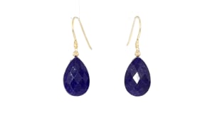 10.00 ct. t.w. Sapphire Drop Earrings in 10kt Yellow Gold