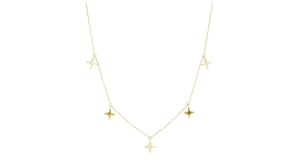 .10 ct. t.w. Diamond North Star Station Necklace in 14kt Yellow Gold