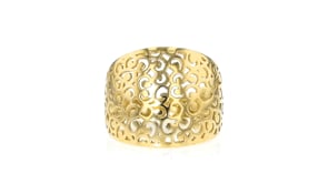 18kt Gold Over Sterling Filigree Ring