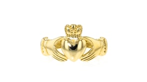 18kt Gold Over Sterling Claddagh Ring