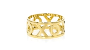 18kt Gold Over Sterling XO Ring