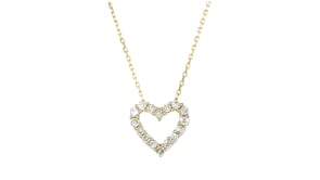 .25 ct. t.w. Diamond Heart Pendant Necklace in 14kt Yellow Gold