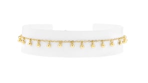 18kt Gold Over Sterling Ball Station Anklet