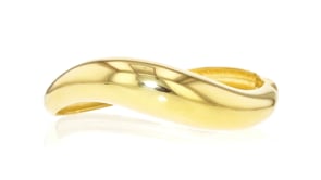 18kt Gold Over Sterling Sculptural Bangle Bracelet