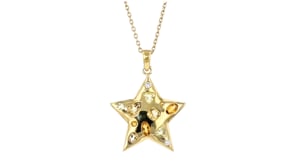 1.25 ct. t.w. Citrine and .45 ct. t.w. Lemon Quartz Star Pendant Necklace with Lab-Grown Diamonds in 18kt Gold Over Sterling