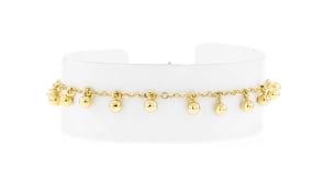 18kt Gold Over Sterling Ball Station Bracelet
