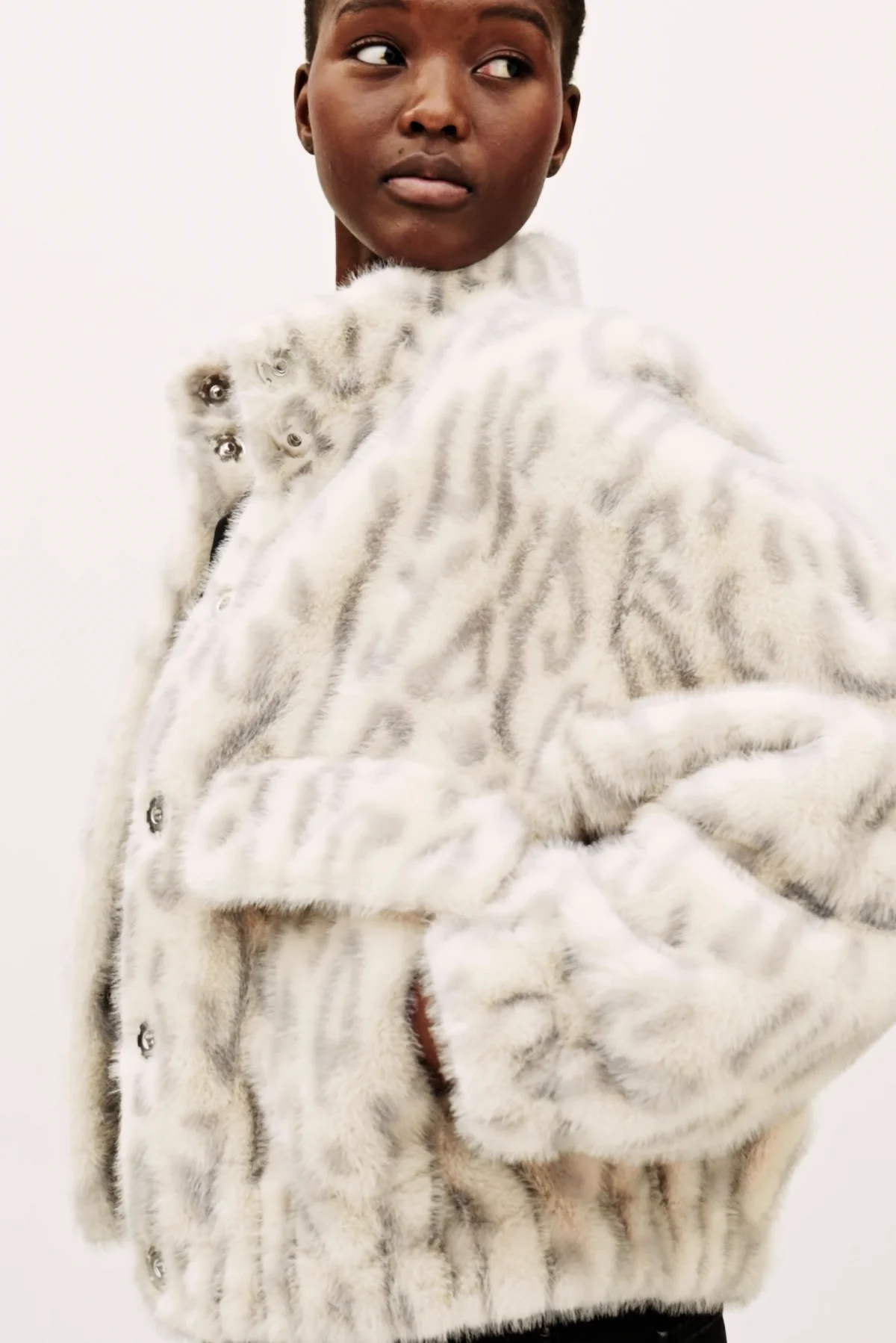 Faux Fur Jacket Saros Off-White // ba&sh US