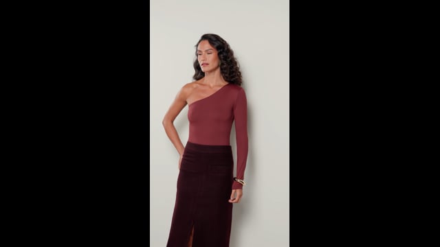 Body Uma Manga | Diagonal - Merlot