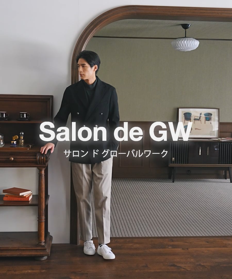 【新品】Wブレストブレザー　Salon de GW ネイビー　Lサイズ Wブレストブレザー/Salon de GW/131329（テーラードジャケット