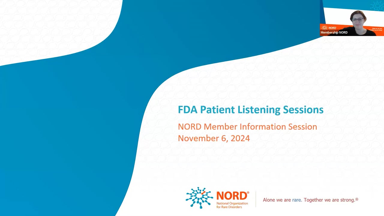 FDA Patient Listening Sessions- Who, What, When, Where, and Why