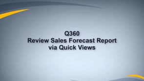Sales Forecast Quick View