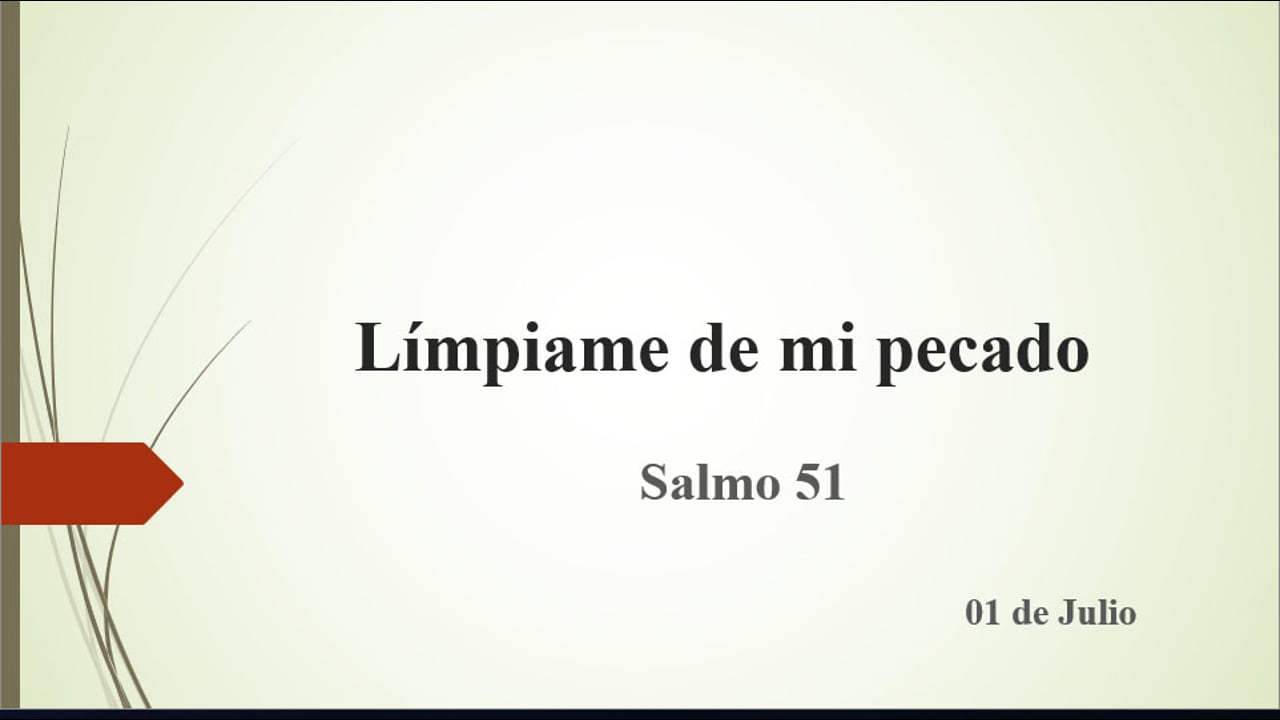 Límpiame de mi pecado. Hermana Vilma Donaire M.