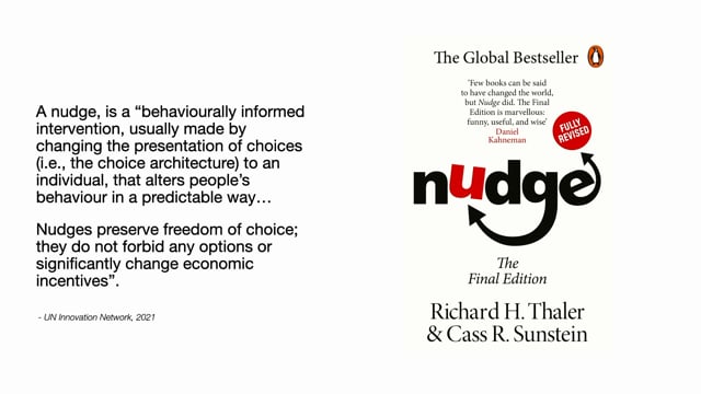 Thumbnail for Nudges, behaviour change and complex systems