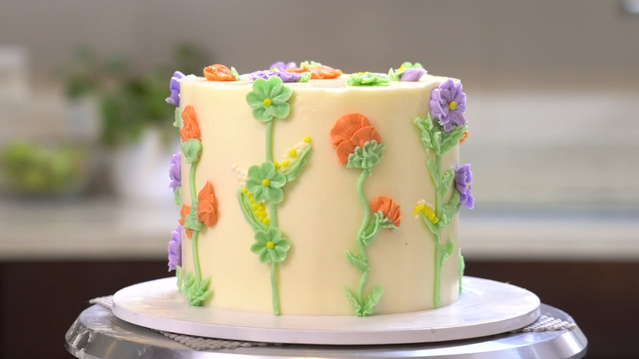Decoración Torta de Flores 