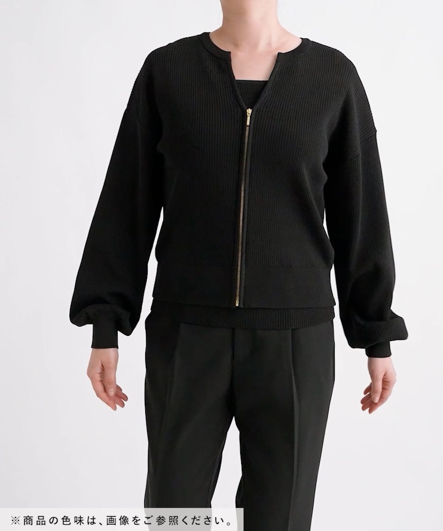 【新品】CADUNE /リボンカーデ /ブラックMサイズ 新品】CADUNE /リボンカーデ /ブラックMサイズ