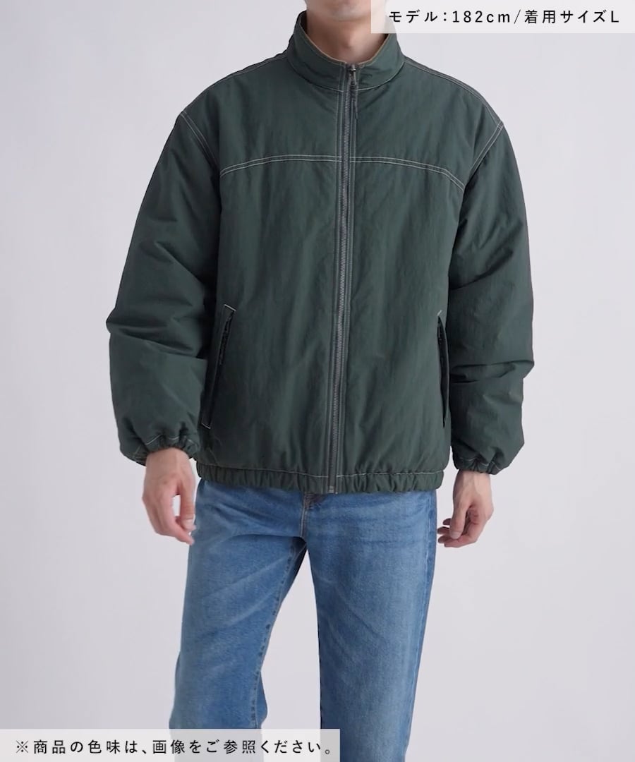 ニコアンド リバーシブルスタンドブルゾン アイボリー L 人気完売 今期