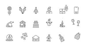 Animated Christmas Icons Art Set, an Outline Icon by Prosymbols (Thumbnail 4 of 4)