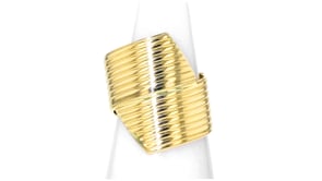 Italian 14kt Yellow Gold Lined Bypass Ring
