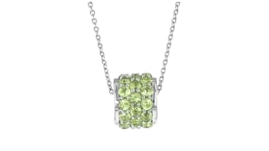 2.80 ct. t.w. Peridot Barrel Pendant in Sterling Silver