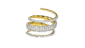 1.00 ct. t.w. Diamond Swirl Flexible Wrap Ring in 14kt Yellow Gold