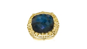Labradorite Ring in 18kt Gold Over Sterling