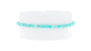 Amazonite Bead Bracelet in 18kt Gold Over Sterling