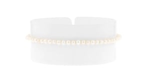 3-3.5mm Cultured Pearl Bead Bracelet in 18kt Gold Over Sterling