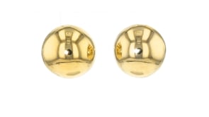 Italian 14kt Yellow Gold Dome Earrings