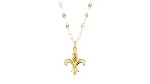 Italian 14kt Yellow Gold Fleur-de-Lis Necklace
