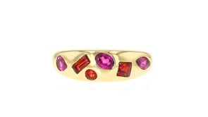 .68 ct. t.w. Multi-Gemstone Ring in 18kt Gold Over Sterling