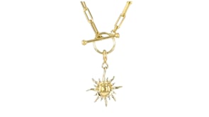 18kt Gold Over Sterling Sun Charm
