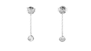 .50 ct. t.w. Bezel-Set Diamond Drop Earrings in Sterling Silver