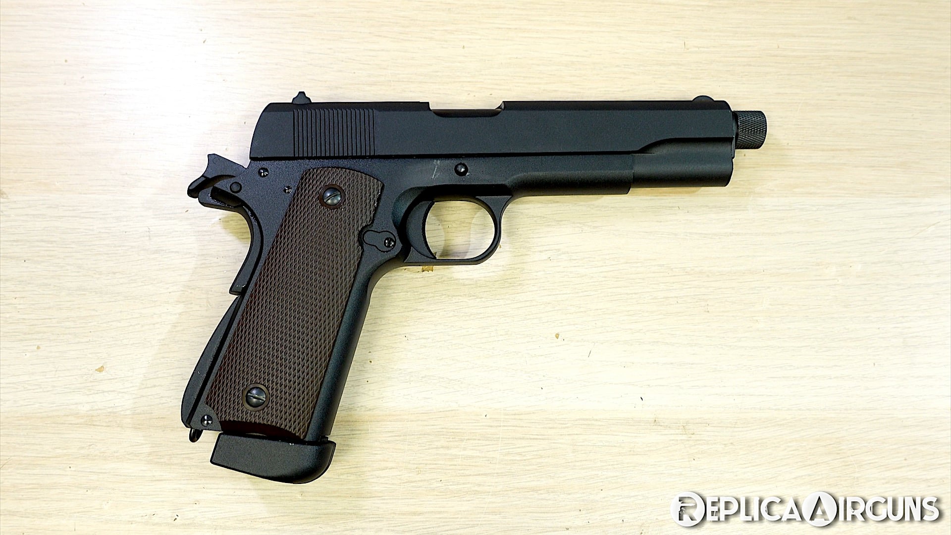KJWorks Full Metal 1911 TBC CO2 Airsoft Pistol Table Top Review