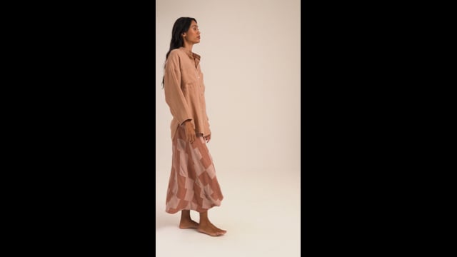 Camisa Elza Patchwork Rosê