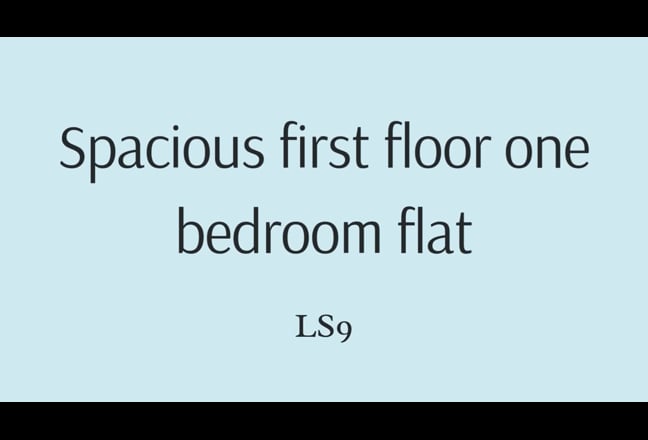 One bedroom first floor flat Main Photo