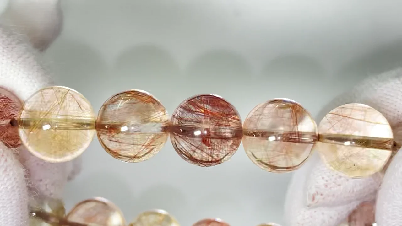 動画】【1点もの】マルチカラールチルクォーツAAA ラウンド12mm