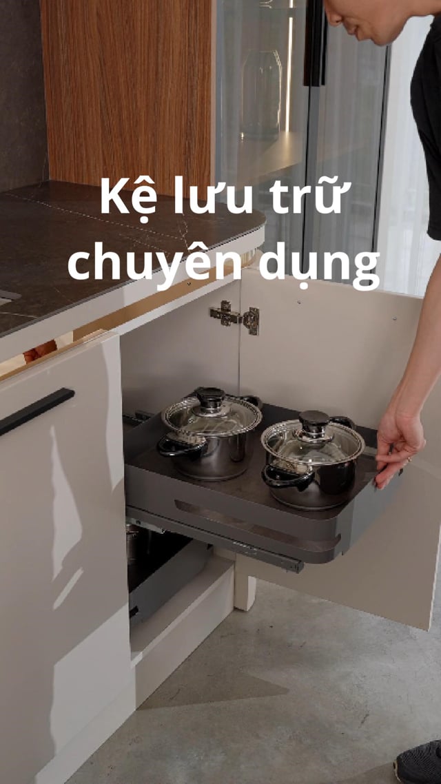 kệ lưu trữ chuyên dụng cho tủ bếp