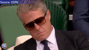 Hugh Grant Falls Asleep at Wimbledon