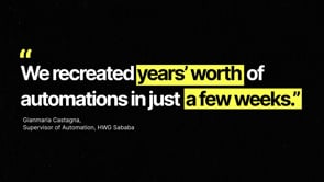 HWG Sababa - Customer Success Story (Gianmaria Castagna - Supervisor of Automation)