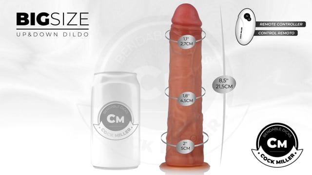Vibrador Hiper-realista 21,5 cm com Vaivém e Comando sem Fios