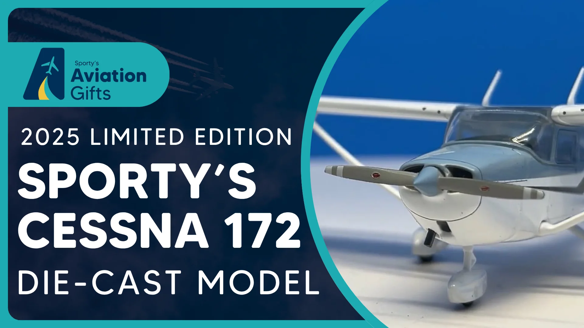 最終値下げ・GENTEMSTICK DPT 172/Custom Paint 2025 Limited Edition Sporty's Cessna 172 Die-Cast Model