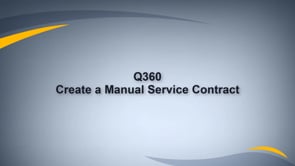 Create a Service Contract from Customer Site
