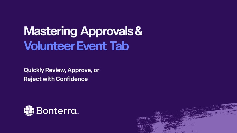 Navigating the Volunteer Event Tab