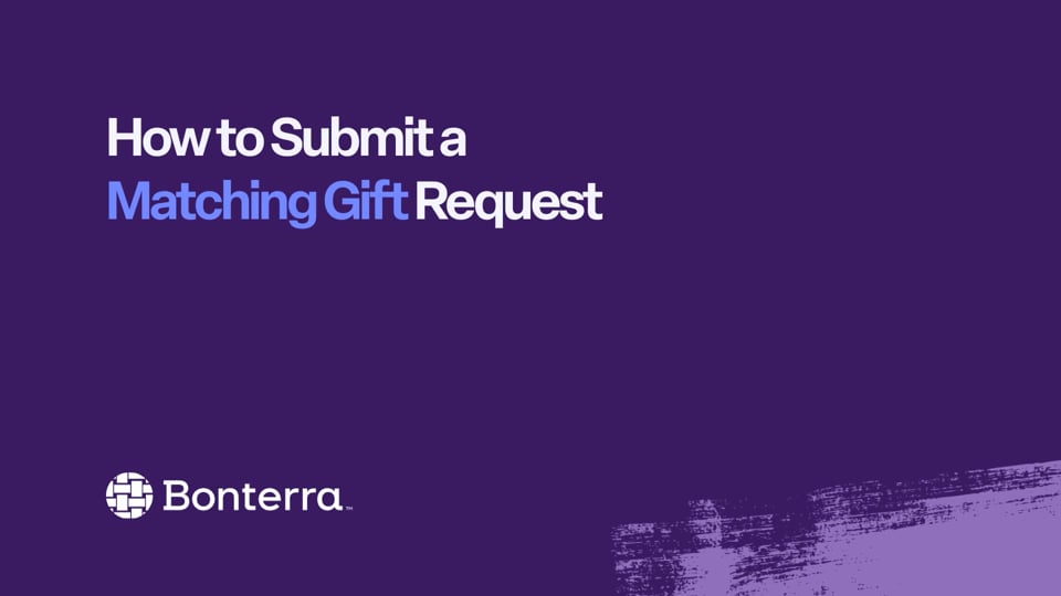 Submitting Matching Gifts