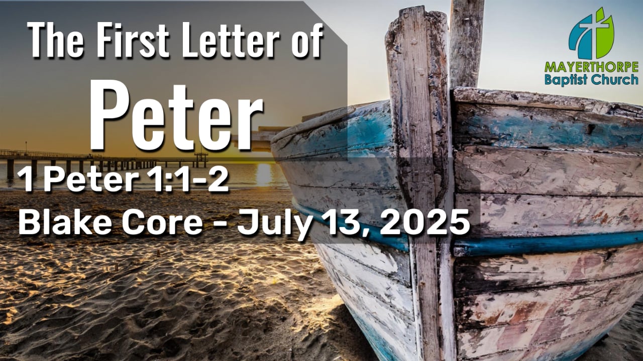 1 Peter 1:1-2 - Blake Core | Videos & Movies on Vimeo