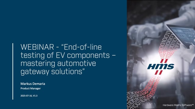 End-of-line testing of EV components – mastering automotive gateway solutions