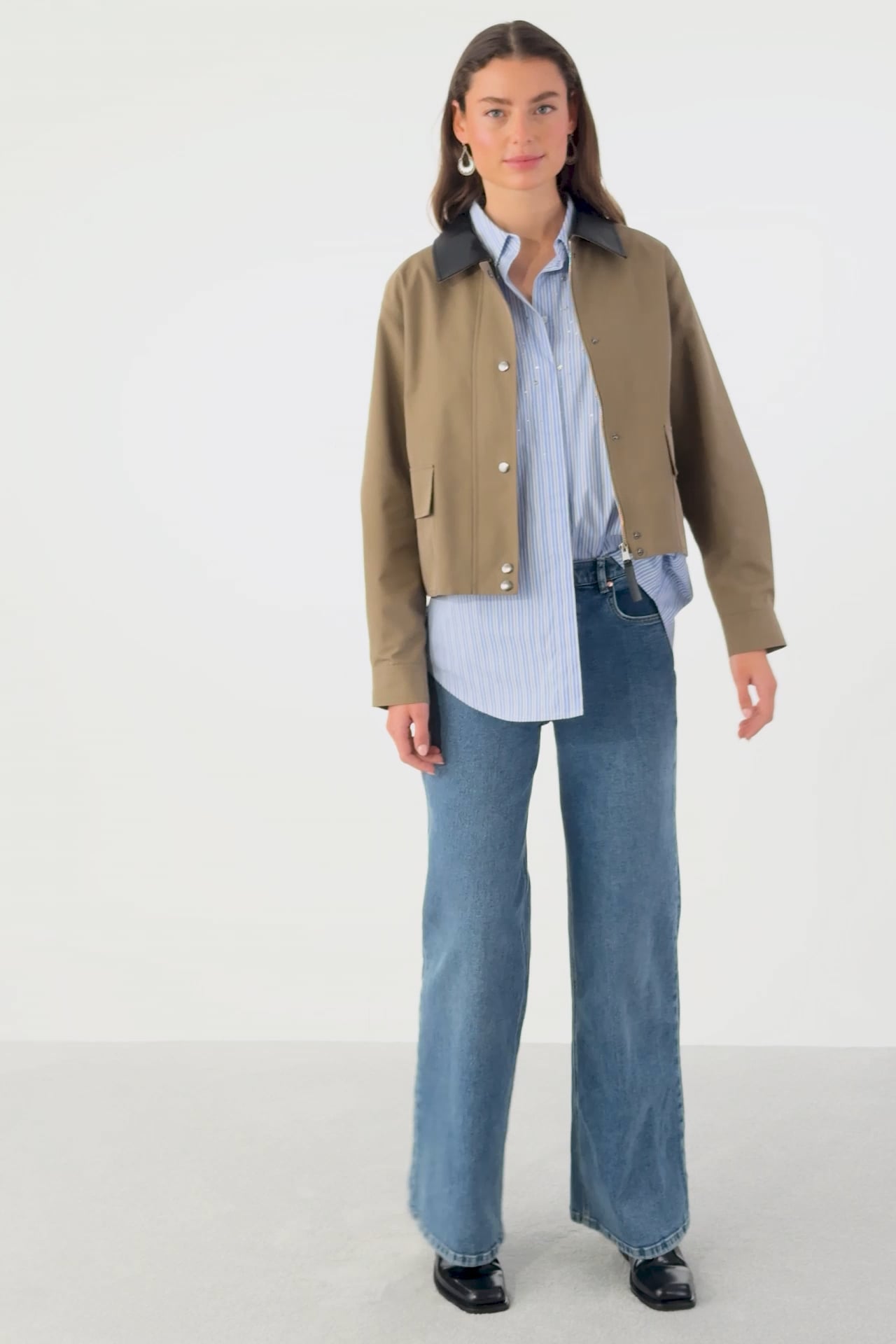 Rich I / LAYERED BLUSON KHAKI 新品 PRIORITY – TOKYO COLLECTION AW25 – EXTRA OVERSIZED BLOUSE