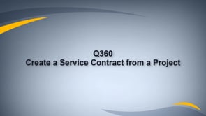 Create a Service Contract from a Project
